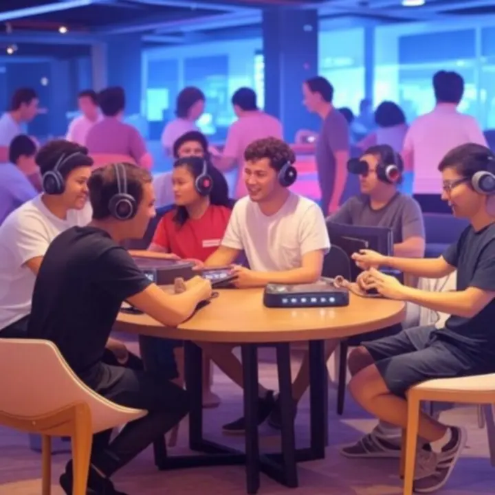 Wnętrze gaming café przygotowane na rezerwację grupową