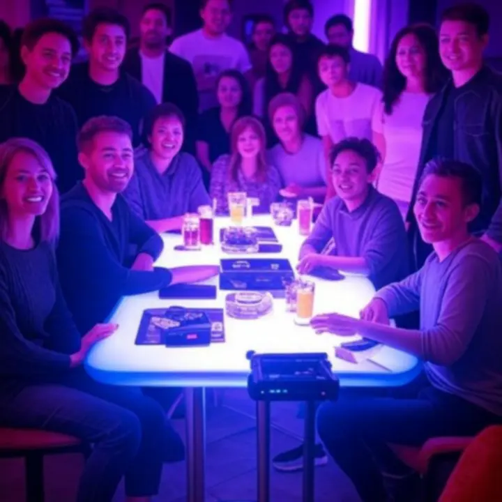 Stół gamingowy z graczami w PolandGamingHub